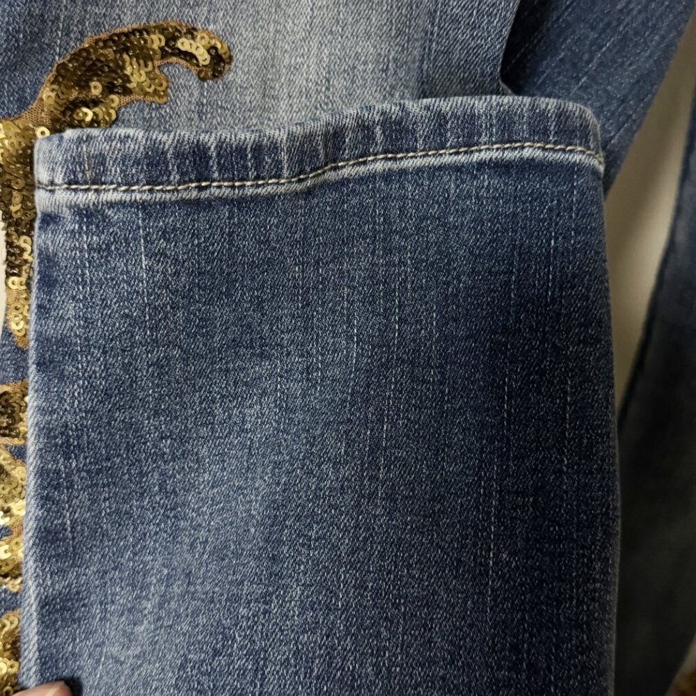 Chico's Platinum Jegging, sequin embellished, size: 0, small, great condition - Picture 7 of 10